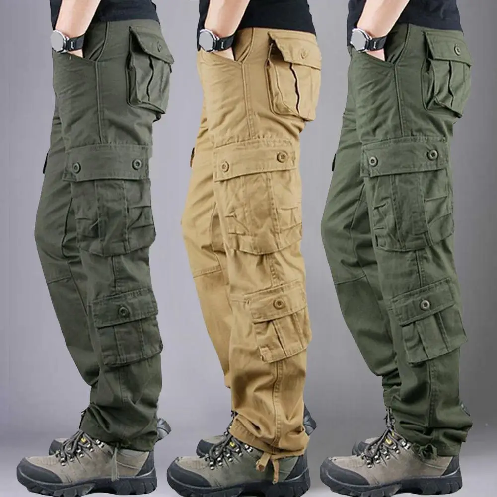 

Cargo Pants Men Cotton Overalls Outdoor Work Trousers Big Size Hombre Clothing Camo Hiking Pants