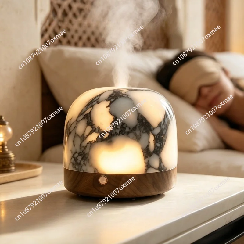 Natural Marble Humidifier, Aromatherapy Machine, Automatic Fragrance, Household Desk Lamp, Plug-in.