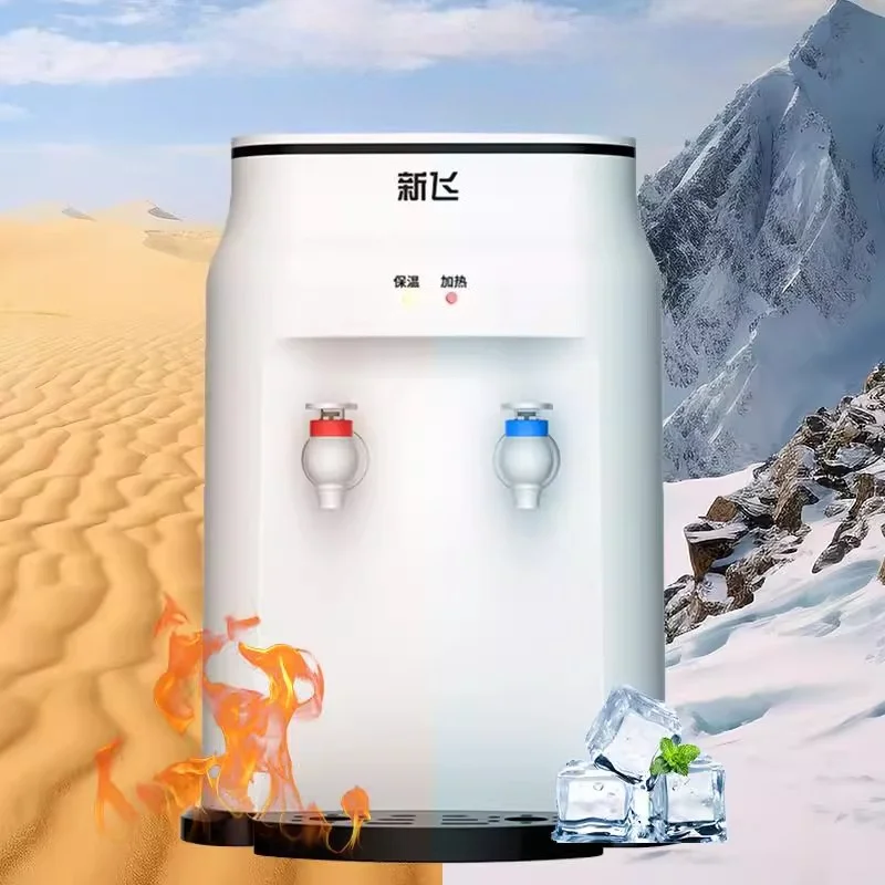 Mini Desktop Water Dispenser, Top-Loading Bucket Design, Anti-Dry Burning, Automatic Heating for Home Office Dorm
