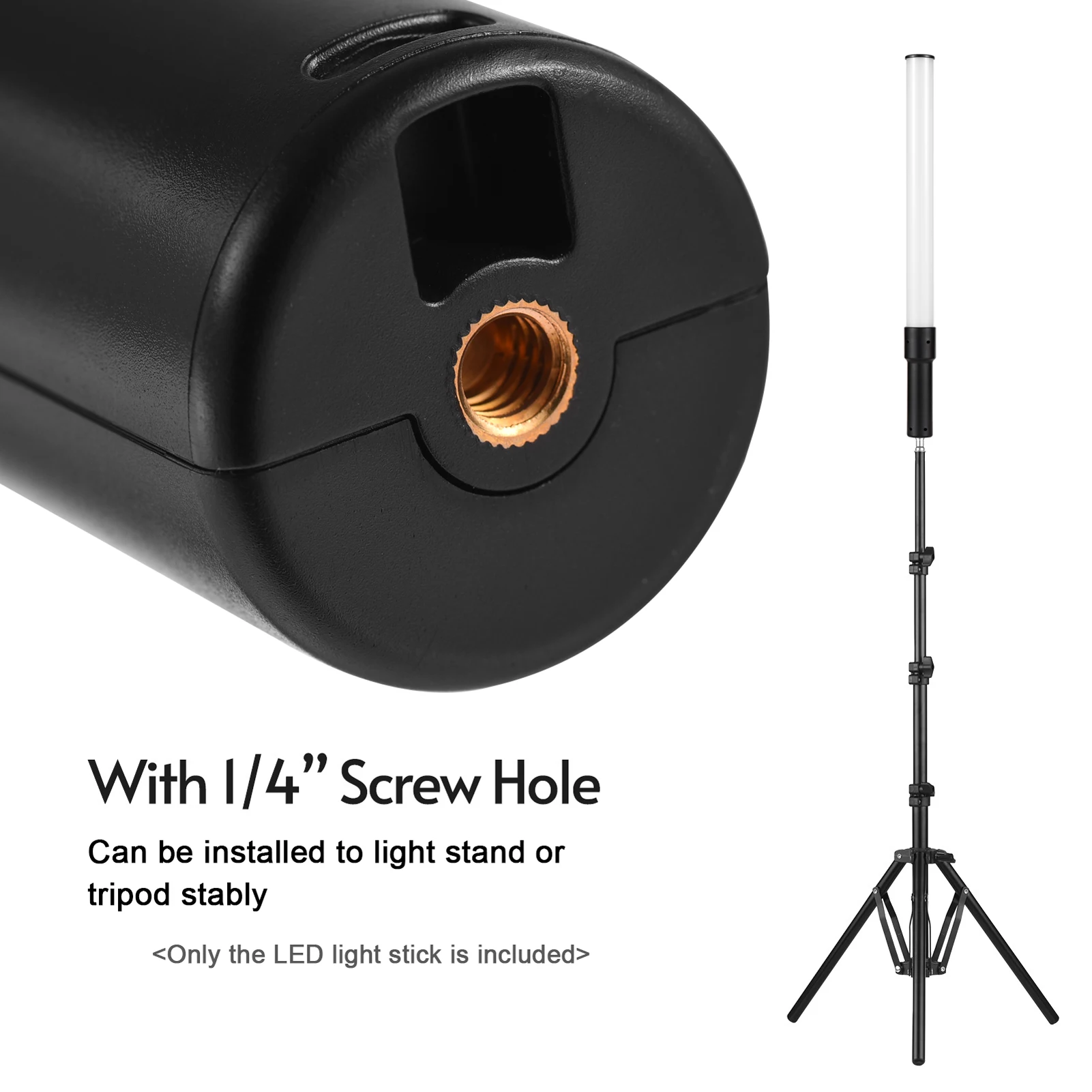 Andoer D2 RGB Light Tube LED Video Light Wand Handheld 7 Colorful Light Effects for Vlog Live Streaming Product Photography