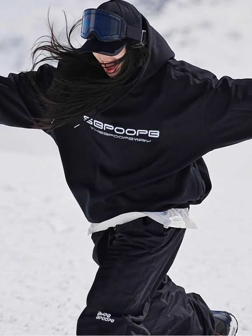 暖かいフリース裏地付きスノーボードジャケット-防水性と通気性を備えたフード付きスキー用アウトドアアクティビティ用メンズウィンタースポーツコート