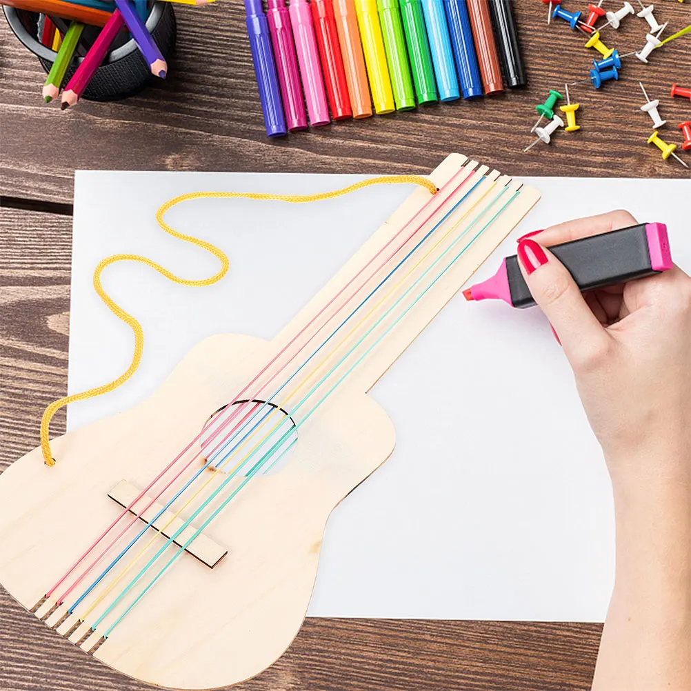 

5pcs DIY Wooden Unfinished Kids Toy Instruments Paintable Craft Musical Toys Children Creativity Development Educational