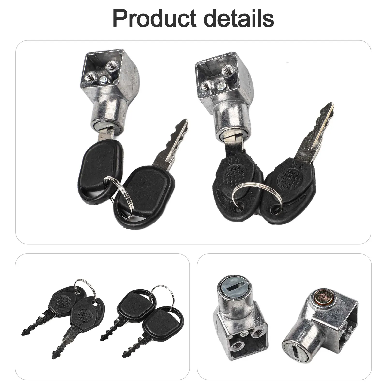 

Battery Safety Package Box Lock Key Contact Lock Metal Silver For Motorcycle Electric EBike Scooter Replace Practical Parts