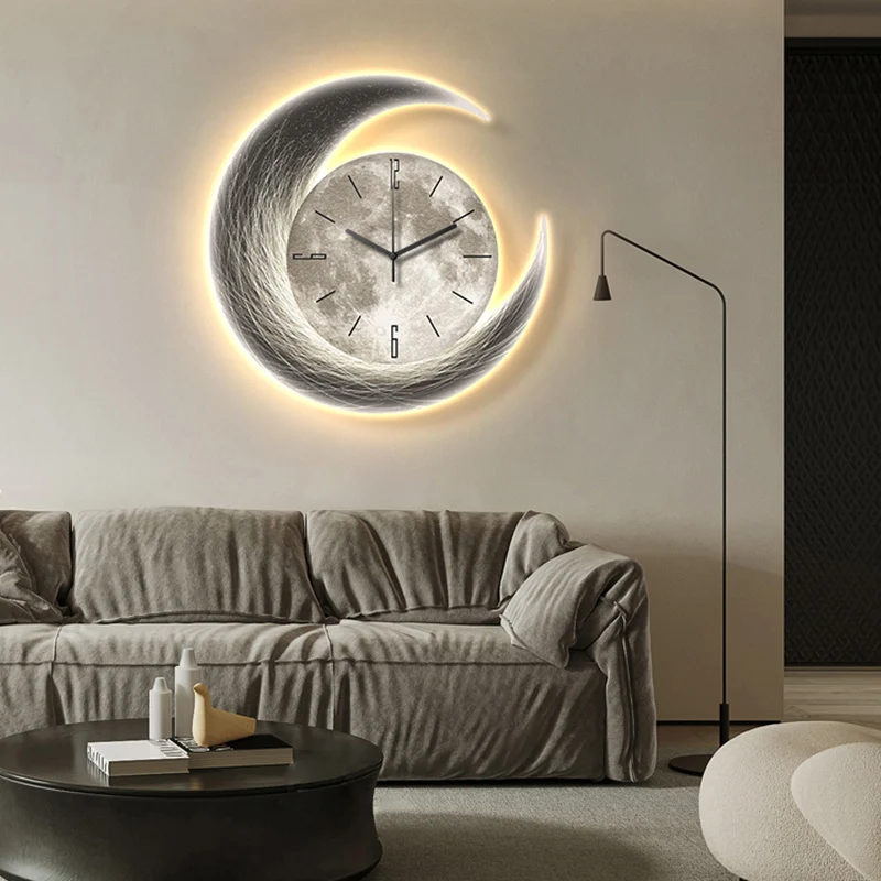 

Light Silent Quartz Wall Clock New Design Round Stylish Wall Clock Large Kitchen Room Ornaments Reloj De Pared Home Decoration