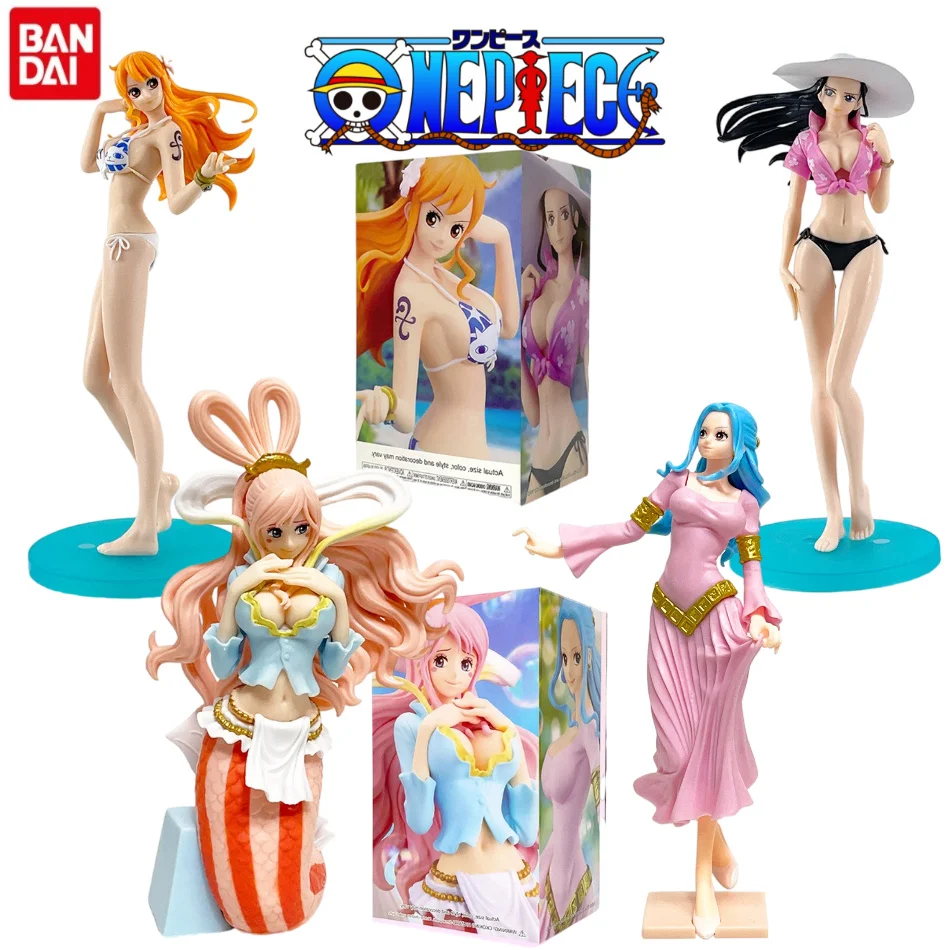 Traje de baño de una pieza de Anime, serie Nami Nico Robin Nefertari D Vivi Shirahoshi, figura de acción periférica de animé, modelo de juguete de PVC, regalos