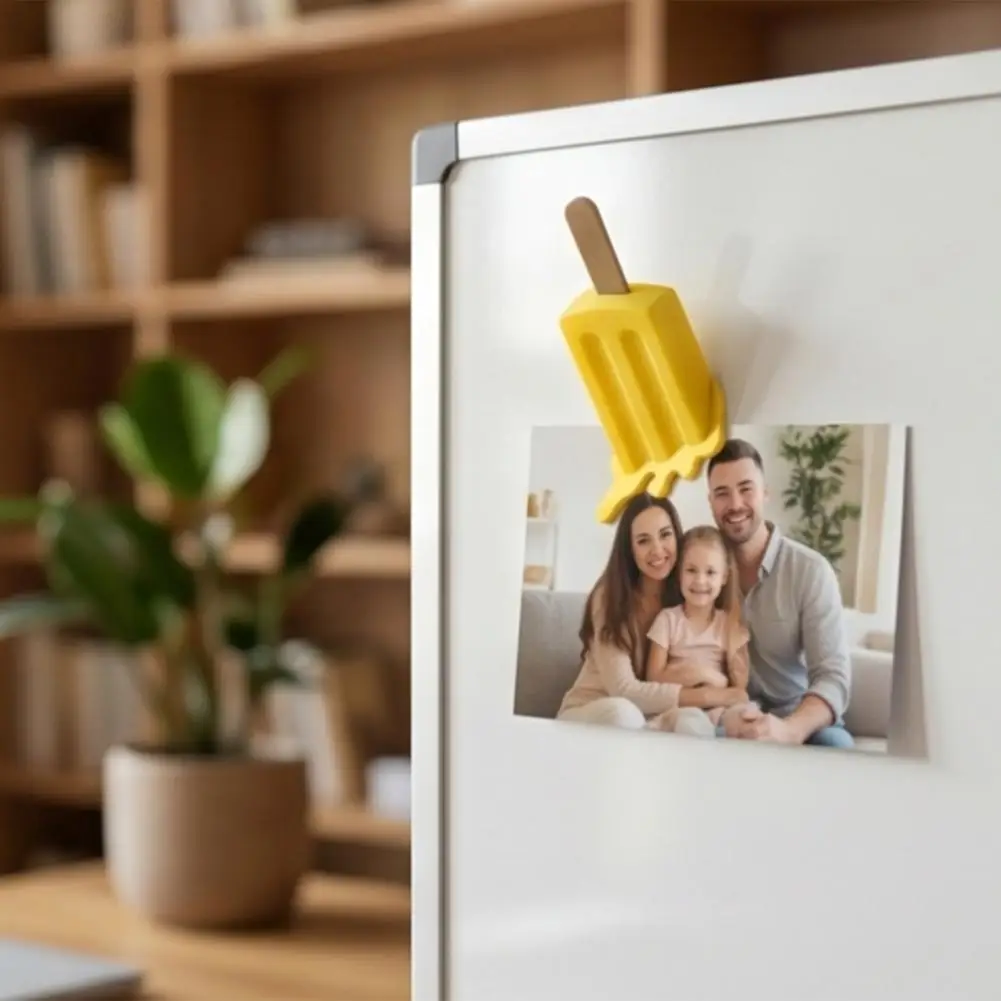 3d Fridge Magnet 3d Melting Ice Cream Refrigerator Magnet Decorative Fridge Photo Holder Memo Note Clip for Home Kitchen Office