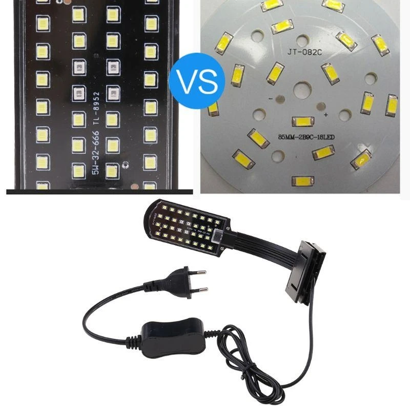 أسماك لمقطع الخزان على مصابيح حوض السمك الخفيفة 32 حبات LED White & Blue Ligh