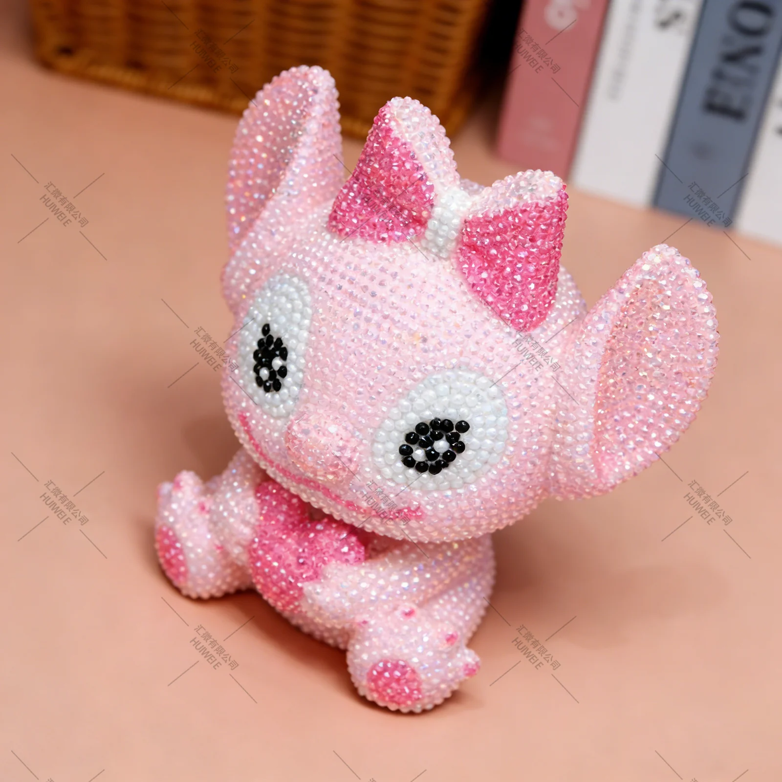 Meistverkaufte Engel-Spardose aus Harz mit Glitzersteinchen Niedliche DIY Cartoon-Sparbüchse Mädchen Geburtstagsgeschenk Wohndekoration
