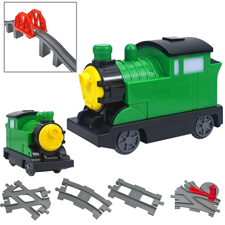 قطع غيار سيارات قطار كبيرة الحجم، مسار المدينة، سكة نقل منحنية مستقيمة، جزيئات كبيرة، طوب متوافق مع دوبلوز