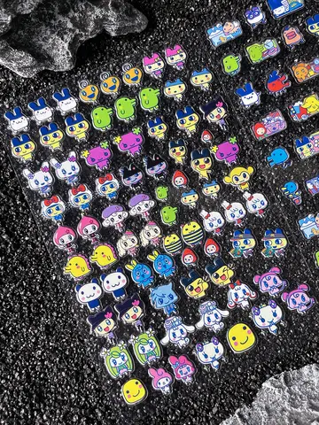 Cartoon Cute Electronic Pet DIY Handmade Scrapbook Nail Sticker Decal Decoration PVC Waterproof Stationery Box Phone Case Sticke