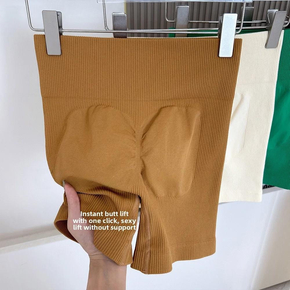 

Women's High-Waist Spor orts Elastic Fitn Running orts Qui-Dry Tee-Quarter Length Yoga Pants Butt-Lifting Thin M...