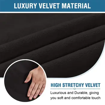 Sametové potahy na kancelářské židle, roztažitelné potahy na počítačové židle se středním a vysokým opěradlem, univerzální potahy na manažerské židle 10 nejlepší prodej sametové potahy na židle - №10