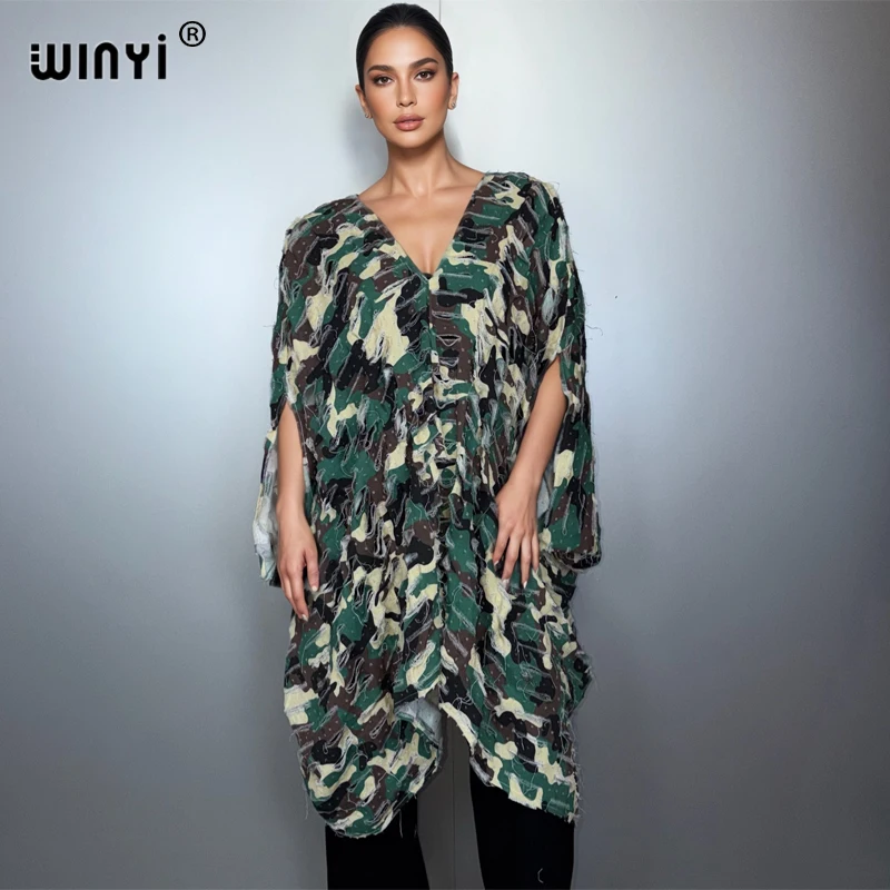 

WINYI Original V neck print denim sexy short dress with holes New Fashion Africa Womens party holiday Casual Maxi beach dress