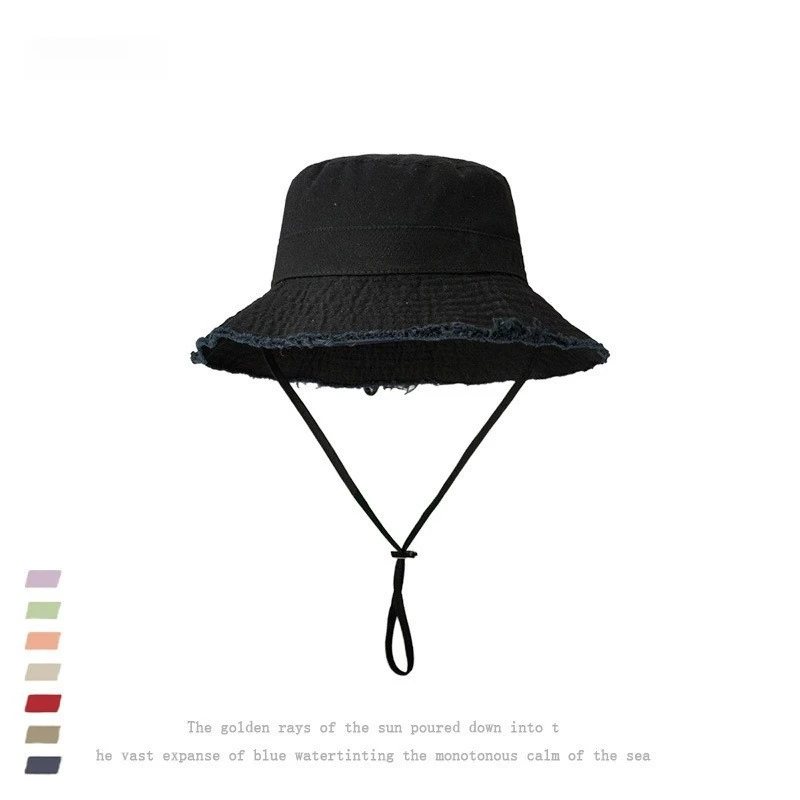 1pc Solid Color Vacation Bucket Caps with Large Eaves for Women Men,spring and Summer Outdoor Providing Sun Protectionsuitable