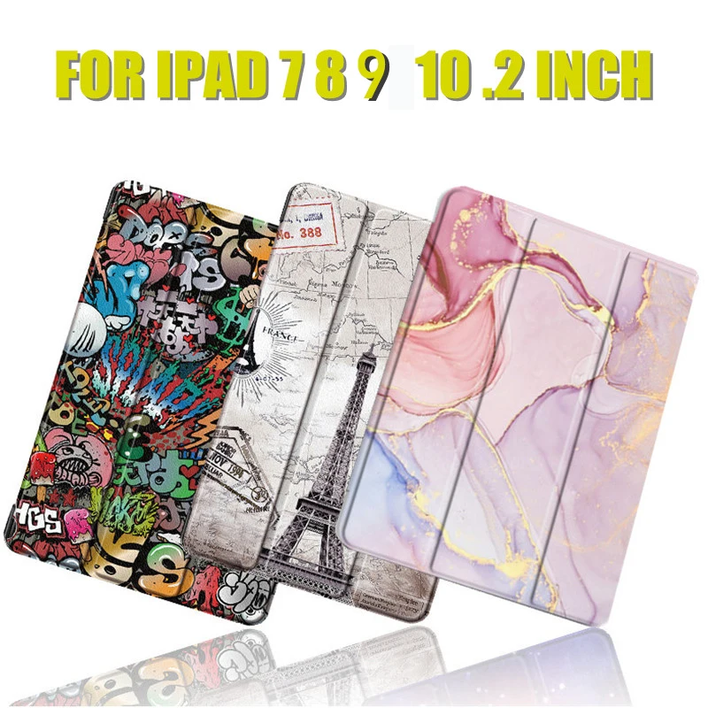 For iPad 10 2 Flip Case 7th 8th Gen Cover Stand Funda iPad 10.2 2021 9th gen For iPad 7 8 9 Case for iPad mini 6th gen 2021 Capa