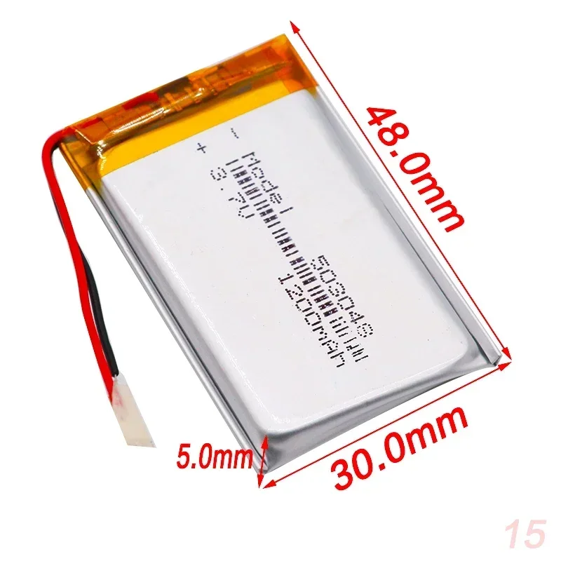 Rechargeable Li-ion 503048 Bateria 1200mAh Lipo Battery Lithium Li-Po Polymer Batteries For GPS MP3 MP4 MP5 Bluetooth Speaker