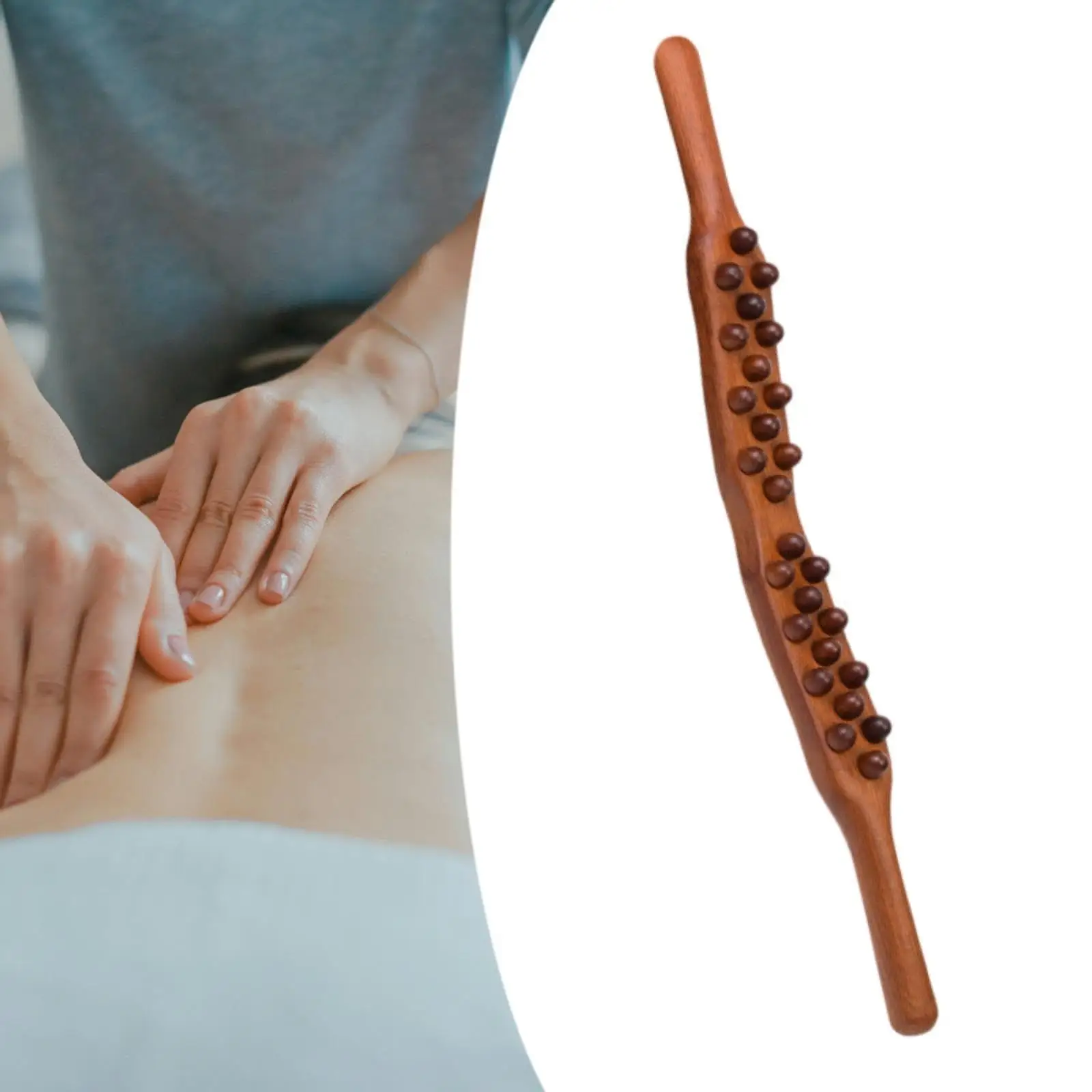 Rodillo de masaje de madera, palo Guasha profesional Manual para cuello y pierna