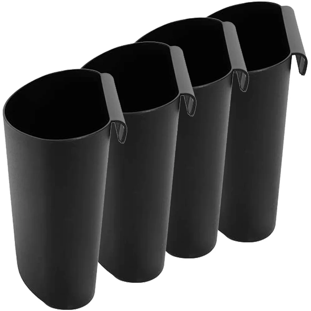 4 Pcs Storage Basket Rolling Bin Lash Cart Organizer Trash Hanging Cups for Trolley with Cover Small