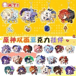 New Keychain Anime Game Impact Atataki Itto Kunikuzushi Xiao Tartaglia Kazuha Cat Series Cartoon Key Chain Cosplay Props