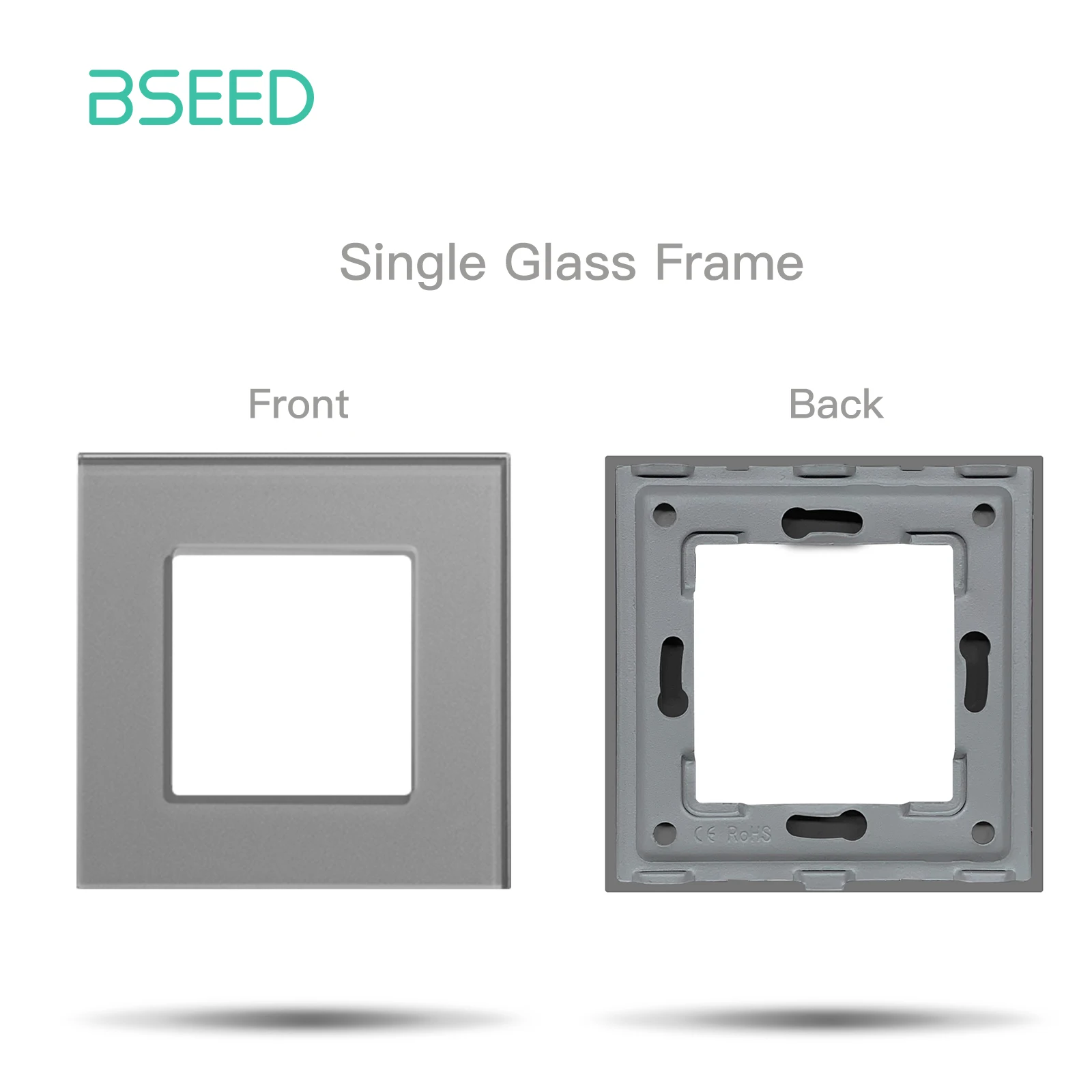 BSEED Mechanische Tastenschalter, EU/FR-Buchse, Typ C, Dual-USB-Buchsen, Funktionsteile, Glas-Buchsenrahmen, DIY, freie Kombination
