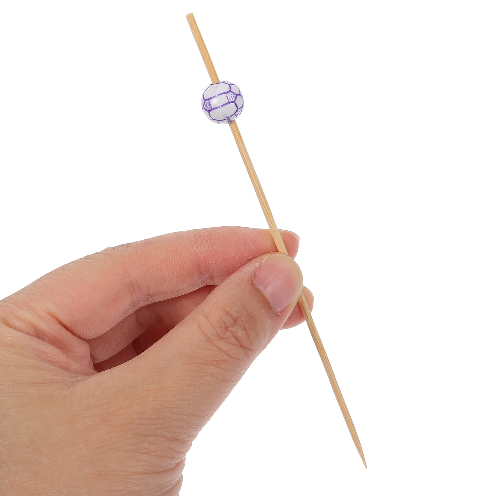 

100pcs Bamboo Fruit Picks Cocktail Sticks 12CM Decorative Toothpicks for Party Appetizers Fruits Desserts Skewers