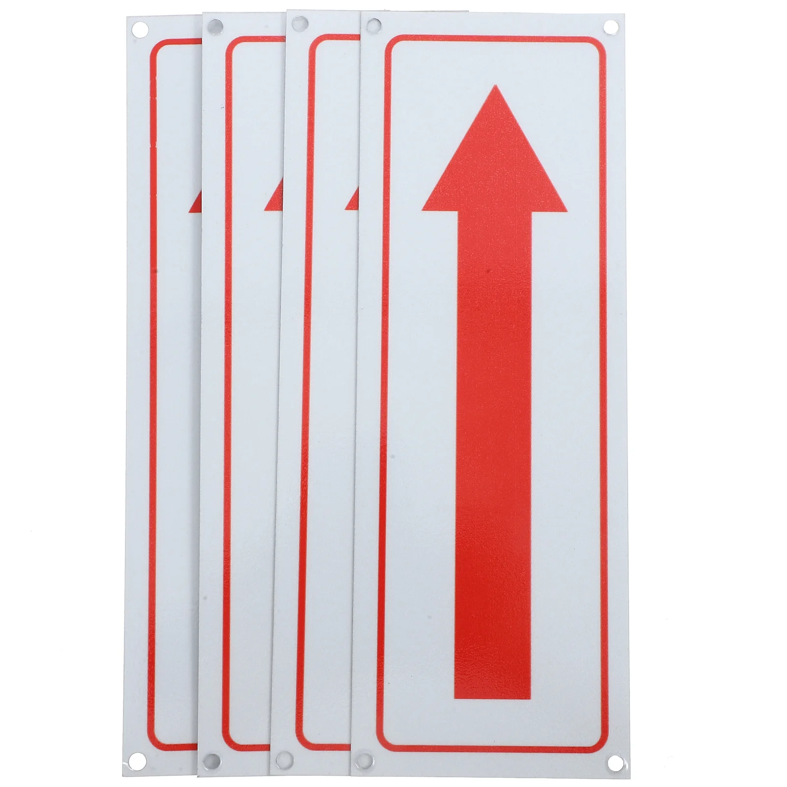 

4 Pcs Signs Arrow Stickers Metal Directions The Precut Aluminum Alloy for Outdoor Office