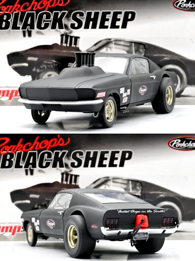 

GMP 1:18 Mustang BlackSleep Drag Racing Alloy Fully Open Simulation Limited Edition Alloy Metal Static Car Model Toy Gift