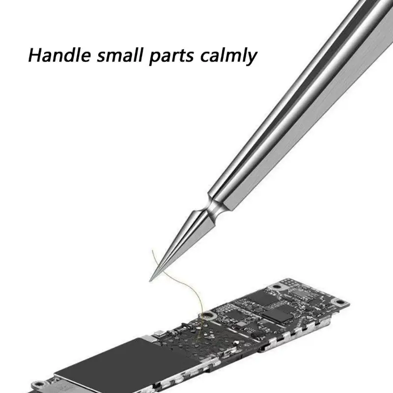 652F Precise Ground Stainless Steel Crafting Tweezers For Microscopic Work Comfort Handle Design Laboratory Gardening Use