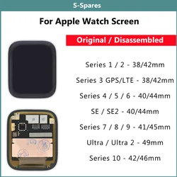 Official Original Disassembled Screen For Apple Watch Series 1 2 3 4 5 6 7 8 9 10 SE Ultra, LCD Display Assembly,Tested, A+++