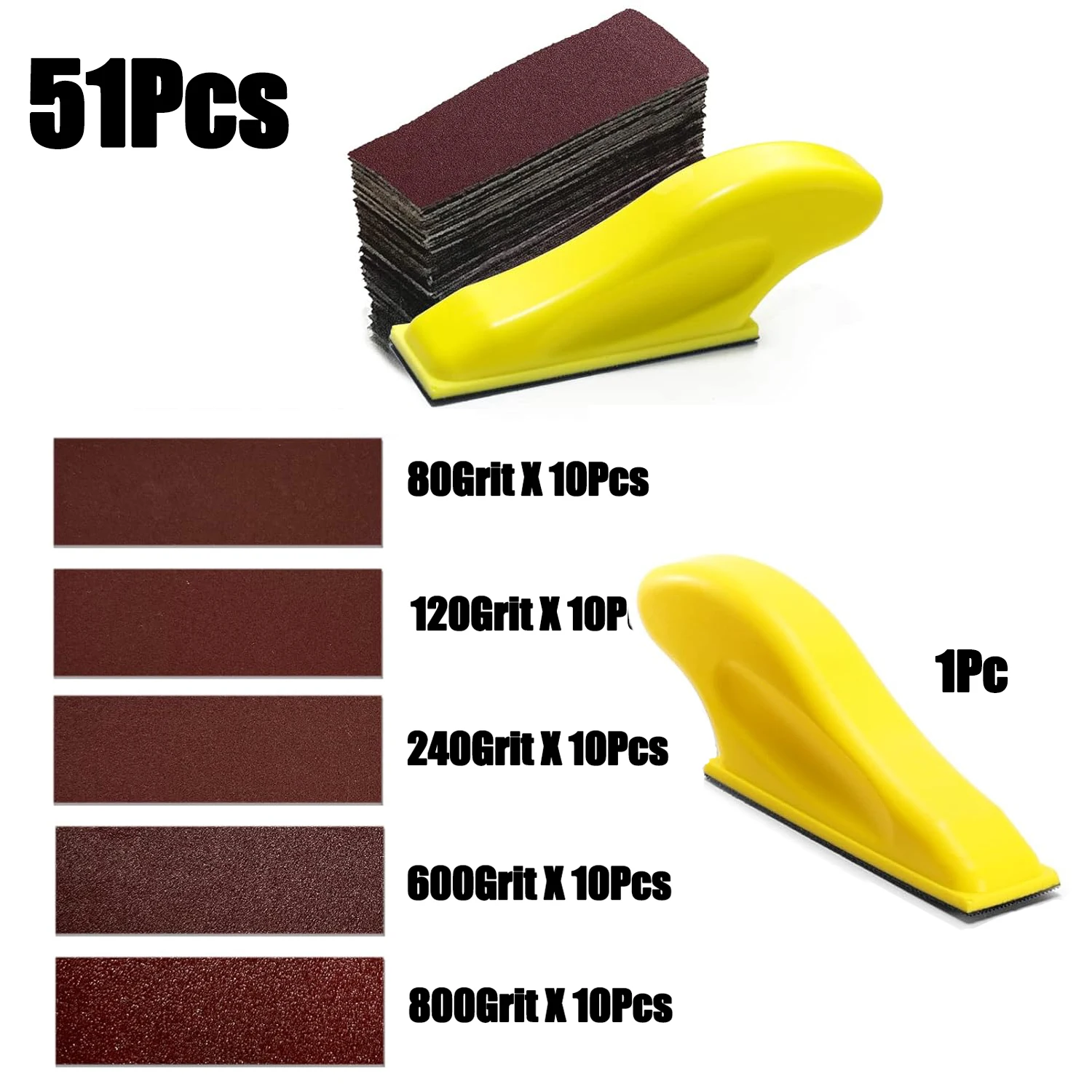 20/51PCS Micro Grinder Kit 3.5 X1 for Small Projects, Fine Handle Grinding Tool with Sandpaper 80 120 240  600 800 Grain Size