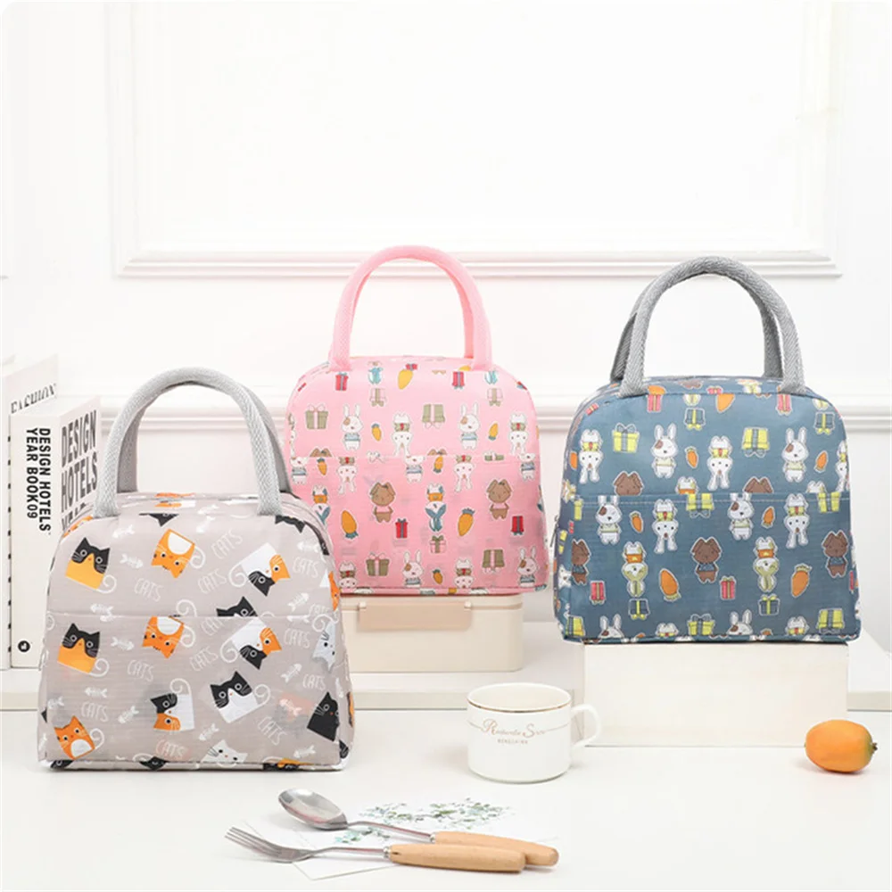 Cartoon Pattern Cooler Lunch Box Portable Insulated Camping Picnic Bag Thermal Food Picnic Lunch Bags Children School Lunch Box