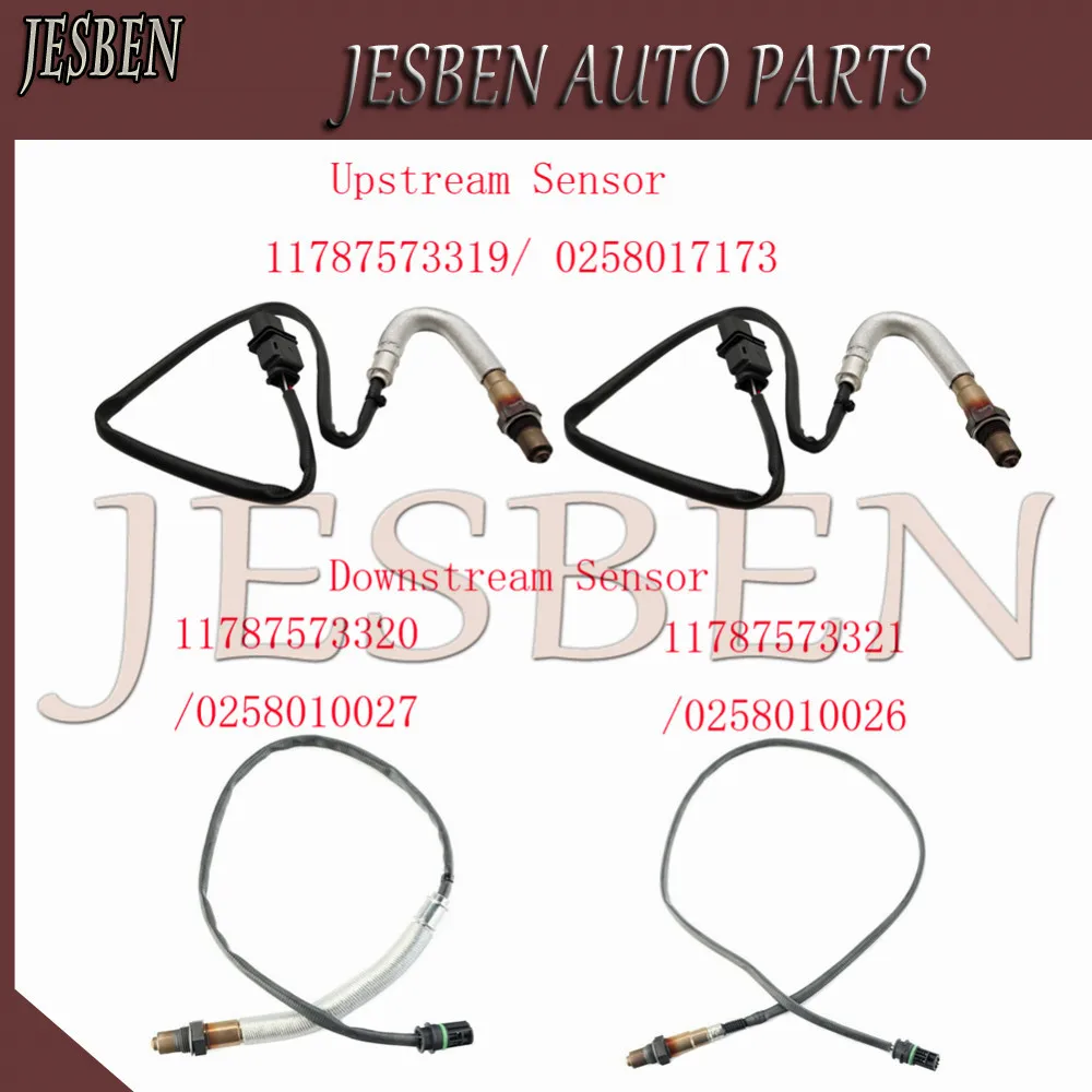 4PCS 11787573319 11787573320 11787573321 Front Rear Lambda Probe O2 OXYGEN SENSOR Fit For BMW 5 E60 E61 520i N43 N46 2006-2010