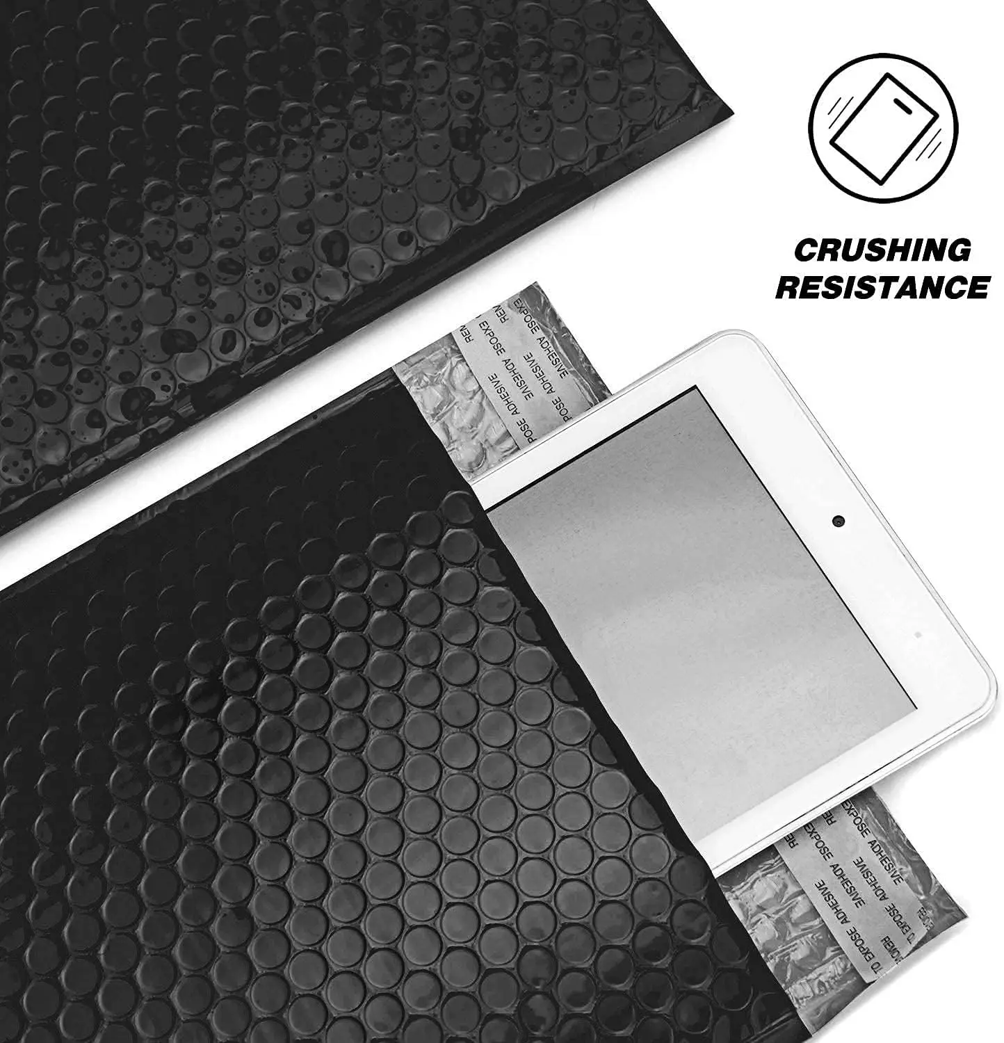 20 szt. Kopert bąbelkowych - Duże czarne koperty bąbelkowe samoprzylepne, wodoodporne torby pocztowe do ochrony przesyłek i pakowania