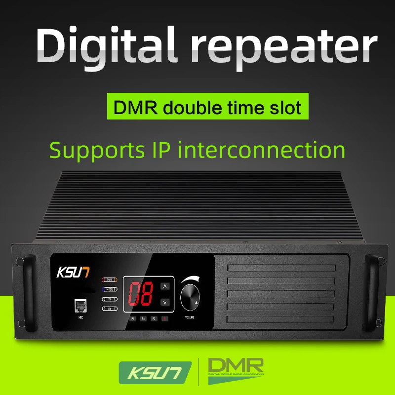 KSUT Walkie-Talkie Civilian High Power 50 KM DMR Double-Slot Outdoor Intercom Two Way Radio Digital Repeater DM8000