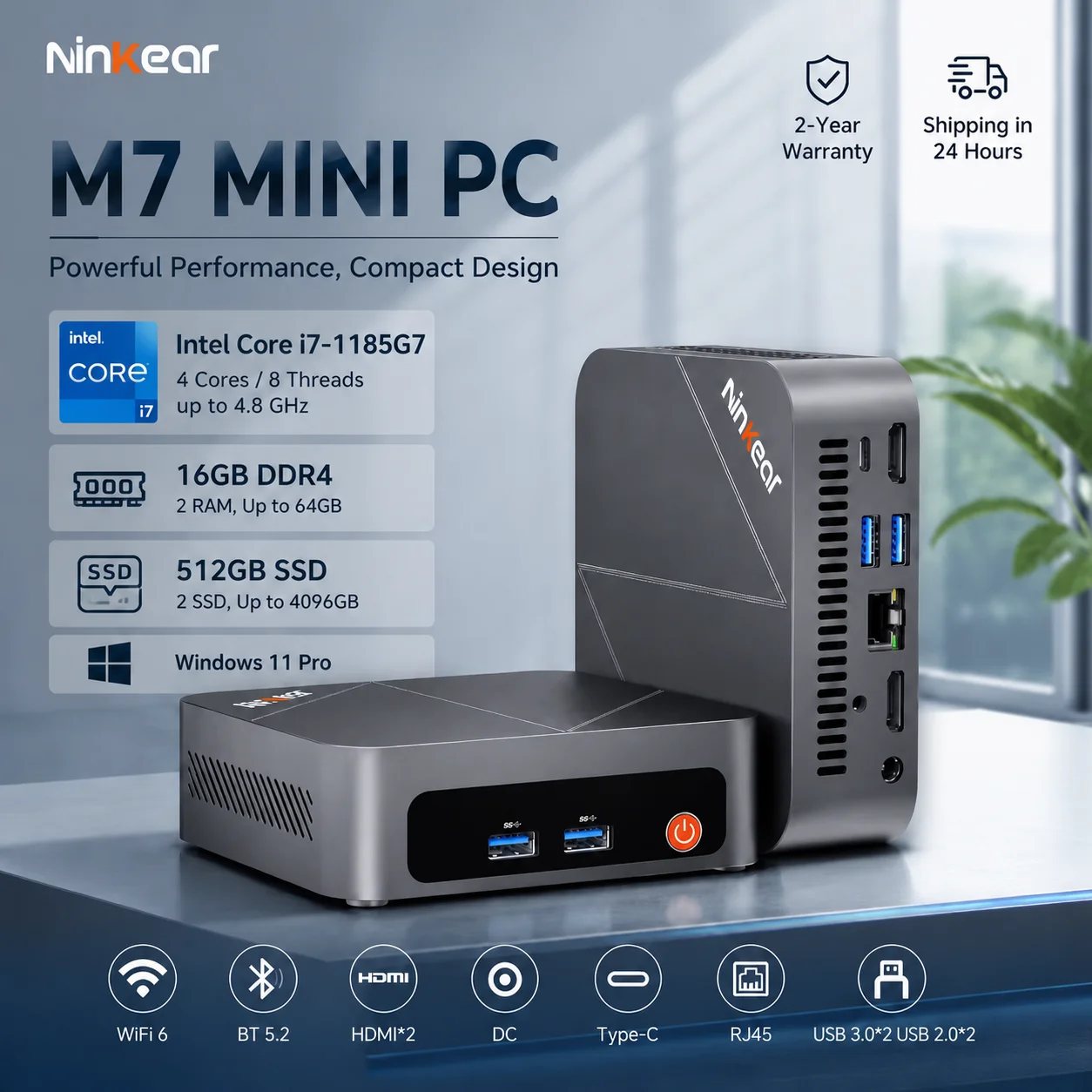 Ddr4 Desktop Ram - Mini PC Ninkear M7, Intel Core