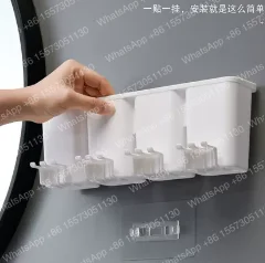 Automatic toothpaste dispenser, toothbrush holder, toothbrush holder set, white storage cup, wall-mounted set.