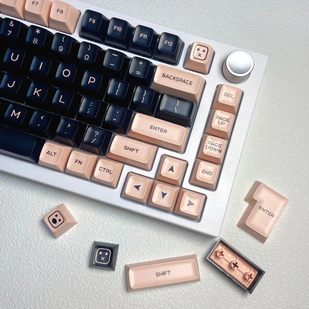 

Black Pink Key Caps QXA Profile Nightingale Two-color Keycap for Mechanical Keyboard DIY Custom Keycaps Kit GMK75/87/98/104