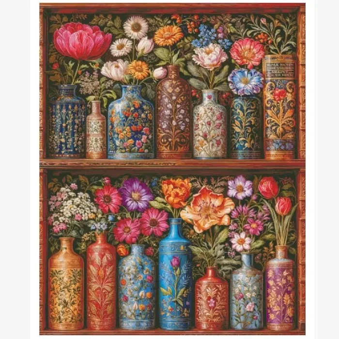 

ZZ7950- классическая подставка для вазы 14CT 16CT 18CT с принтом на холсте, набор для вышивки крестом «сделай сам», рукоделие, вышивка, 163 цветов