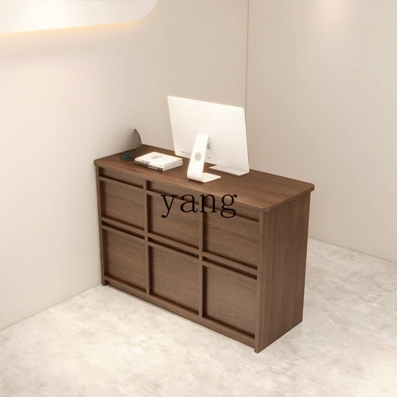 CX checkout page Cream wind front desk reception store Small simple modern light luxury