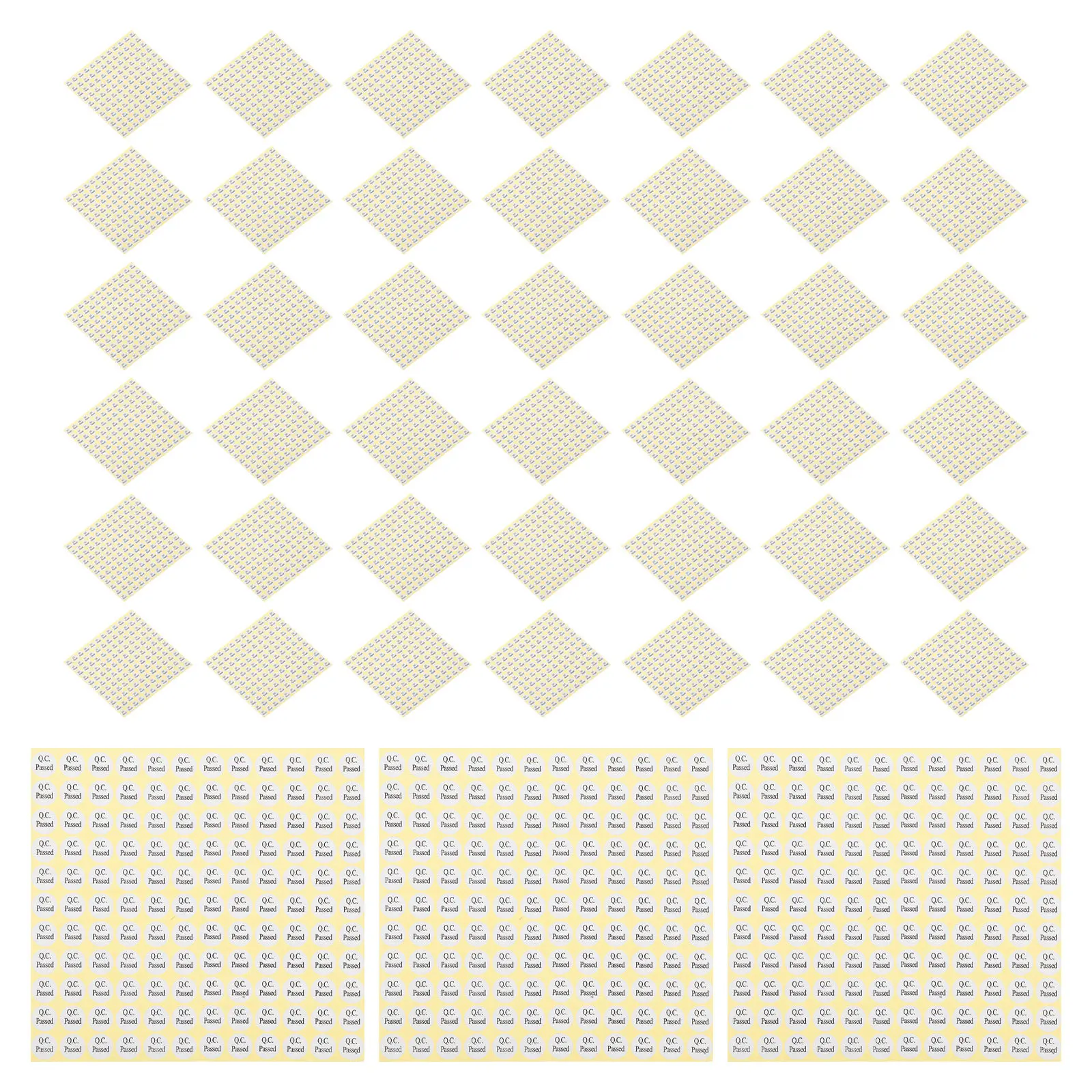 

150 Sheets Round White Qc Passed Stickers Self Adhesive Labels for Product Inspection Labeling Packaging and Warehouse