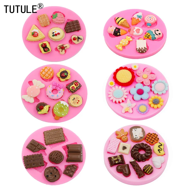 Cartoon Ice Cream Candy Candy Cake Silicone Mold DIY Handmade Chocolate Handmade Cake Dessert Decoration Baking Tools New