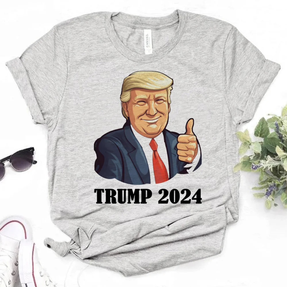 Trump 2024 t-shirts women funny Tee girl comic clothing