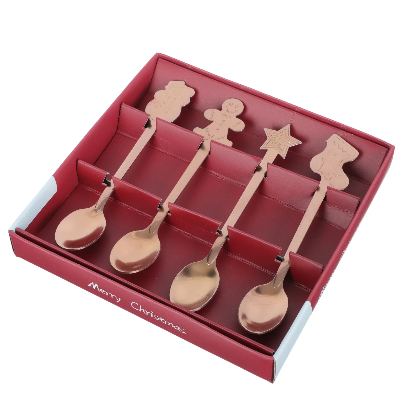 

1 комплект, рождественская креативная посуда из нержавеющей стали, десертная ложка, кофейная ложка, практичные многофункциональные рождественские элементы