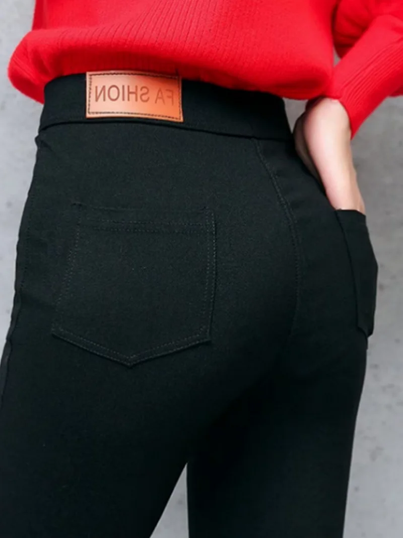 

Womens Super Stretch Comfy Denim Skinny Pants Butt Black Skinny Jeans Elastic Waist Ankle Legging