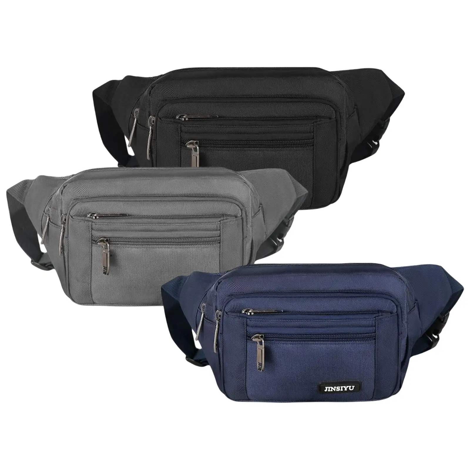 

Waist Pouch Hip Bag Abrasion Resistant 5 Pockets for Running Women Men