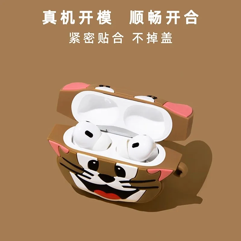 ل Airpods Pro 2 Pro 3 1 2 3 4 Pro 3D kawaii لطيف جميل القط ماوس سيليكون حقيبة سماعة الاذن غطاء
