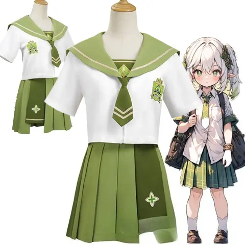 Genshin Impact Cosplay Nahida Cosplay Costume JK Dress Outfits Game Uniforms Halloween Carnival Role-Play For Girls