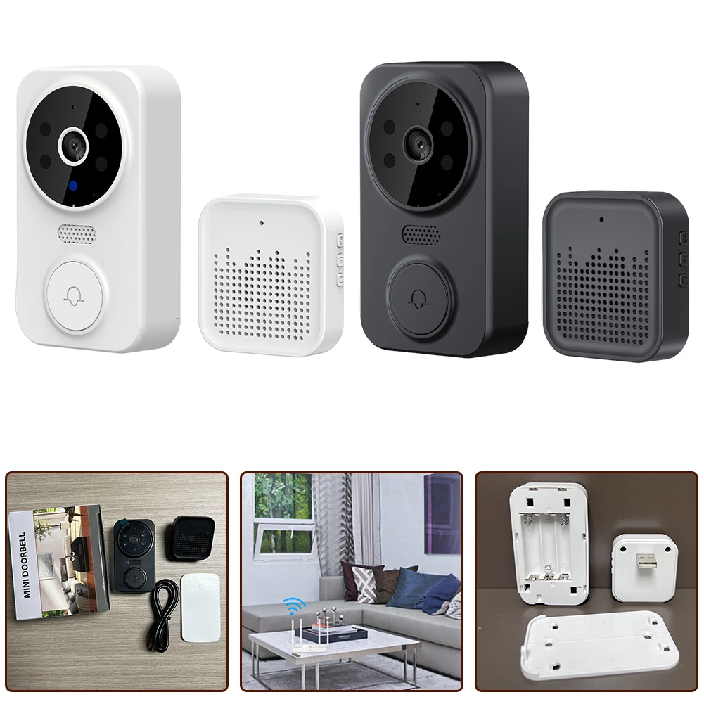 WiFi Smart Wireless Remote Video Doorbell With Two-Way Audio Voice Intercom Home System Door Viewer Night Vision DoorBell