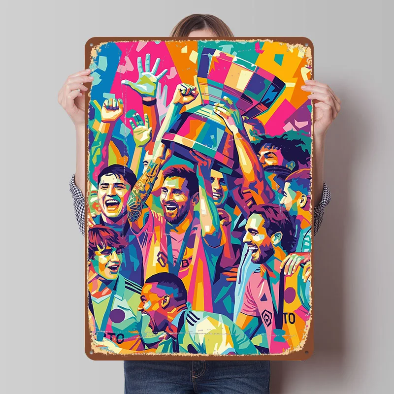Inter Miami Victory MLS Cup 2025 Tin Plaque Poster Customized Wall Art Retro Vintage Metal Signs for Room Decoration Home Decor