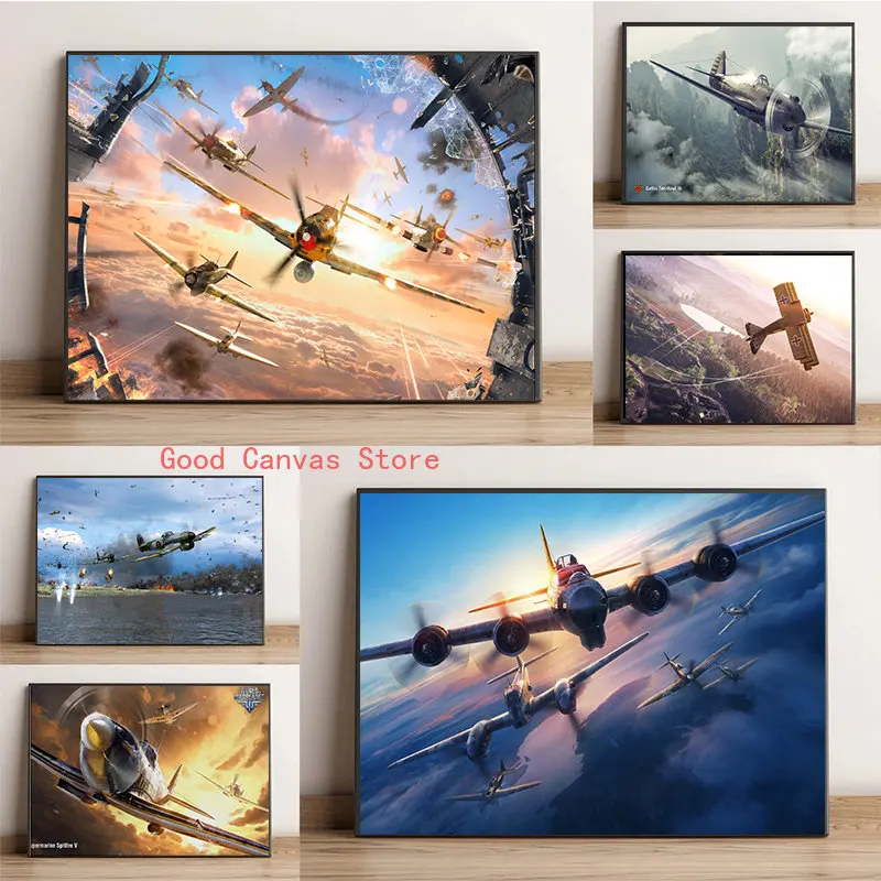 World of Warplanes Canvas Painting Posters and Prints Modern Wall Art Pictures Game for Gift Living Room Home Office Decoration